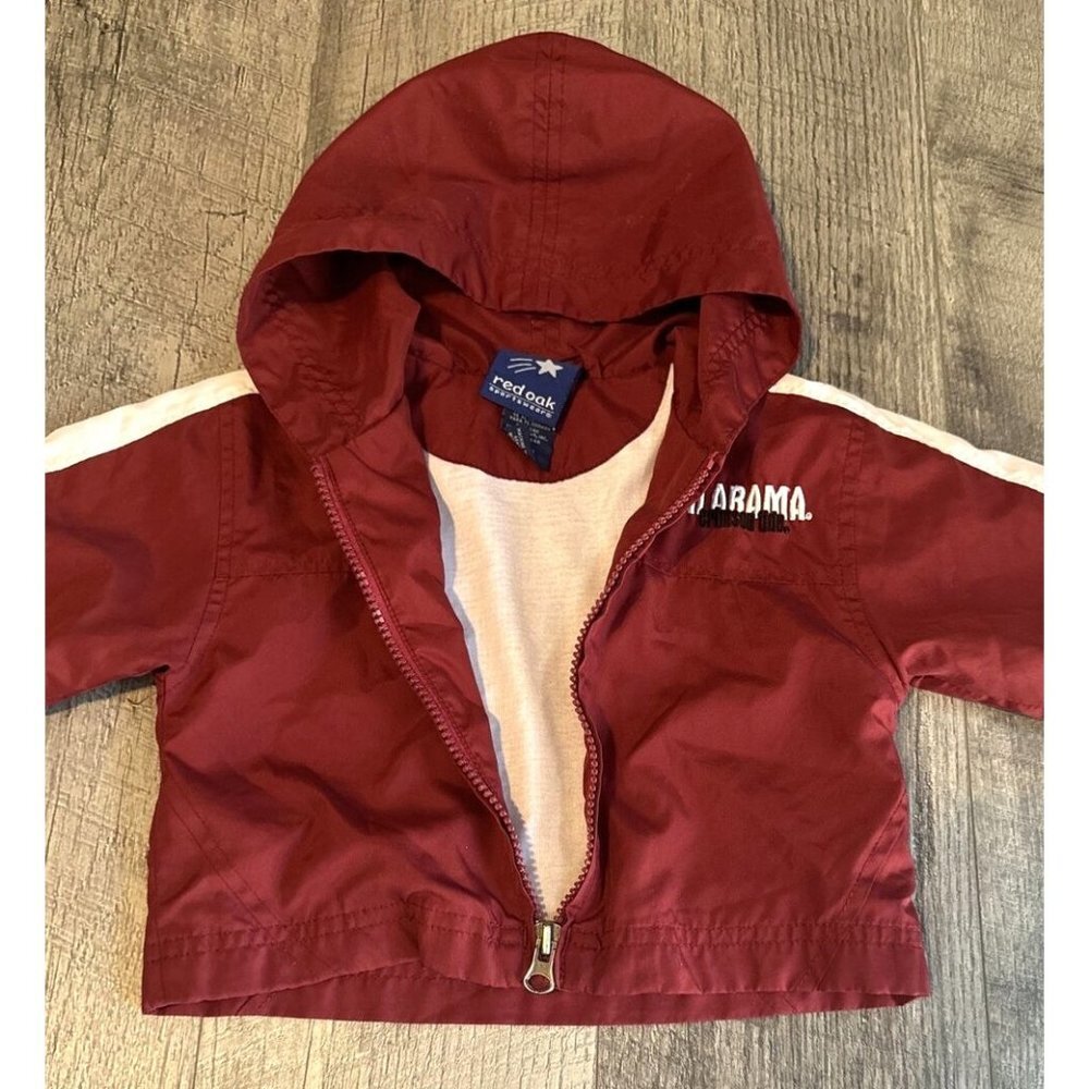 Alabama‎ Crimson Tide Jacket Baby 12 Month Windbreaker Track Hooded Lined Reebok